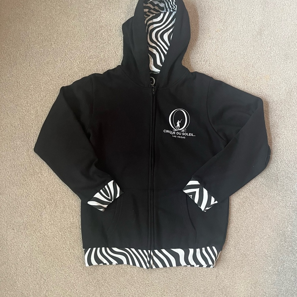 Kids Black Jacket with Zebra Accents
